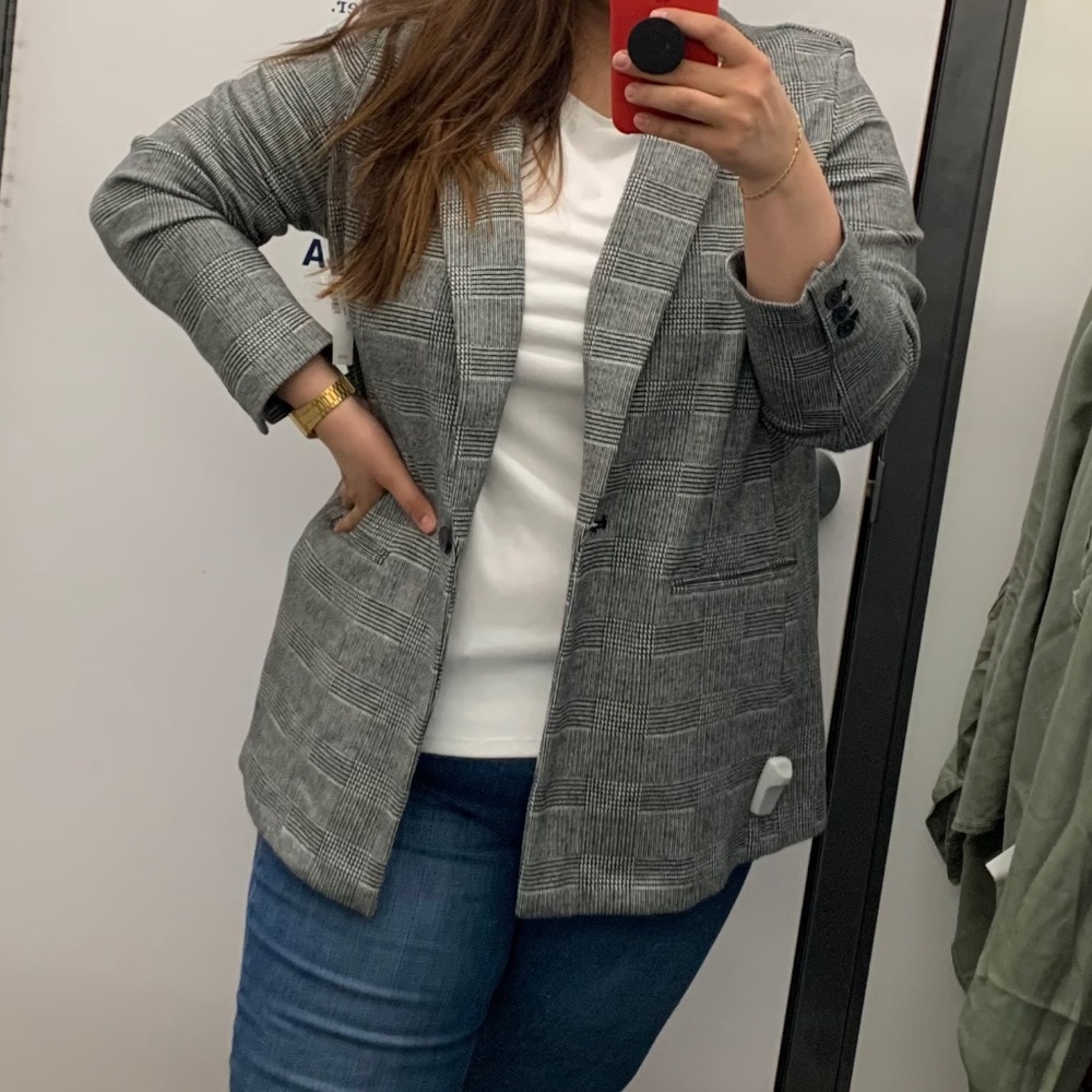 Old Navy Plaid blazer plus size